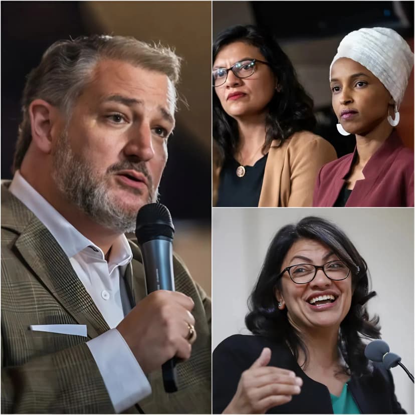 🚨‼️ BREAKING NEWS: Ted Cruz’s “RUTHLESS” BLOW: Texas Senator exposes Ilhan Omar and Rashida Tlaib’s “anti-American alliance” in the hottest diplomatic hearing of 2026! 😱 Washington was shaken when Cruz, with his slow but sharp Texas accent, disregarded all politeness to expose what he called “covert support for terrorism” and “an open border policy that has killed thousands of Americans.” 💥 With dark humor, Cruz compared Omar-Tlaib to “two close friends of Hamas rather than Minnesota or Michigan,” leaving the entire room speechless. 🔥 When Tlaib tried to interject a counter-attack, Cruz calmly read aloud a list of cut aid and border victims, leaving the two female senators speechless and pale. 💣 An 8-minute video clip went viral, forcing Democratic leaders to hold an emergency meeting – many believe this was a fatal blow that permanently discredited the “Squad” in this midterm election year. Capitol Hill has never witnessed such a devastating “takedown”!