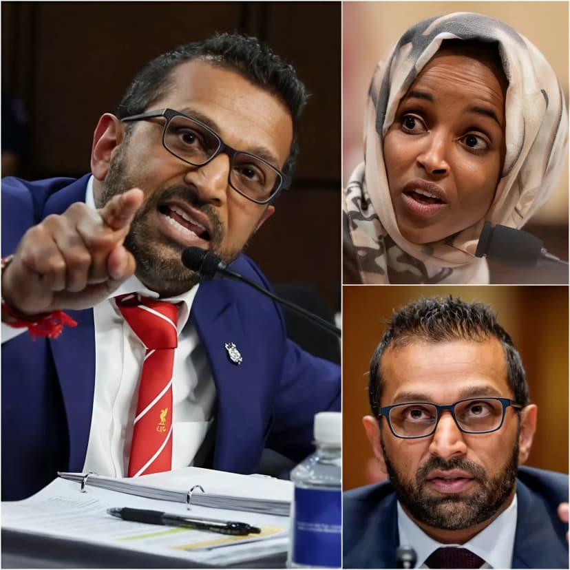 Shocking: The moment Kash Patel “ended” Ilhan Omar right in the middle of the Senate – the entire chamber fell silent, her career shattered by a single sentence! FBI Director Kash Patel unexpectedly stood up during a discussion of the border bill, holding an unmarked folder, creating an atmosphere of extreme tension. After a terrifying silence, he read aloud: “Ilhan Omar, MN-05. Public story: refugee, survivor, truth-teller. Facts: $4.2 million from the Somali Relief Fund never reached Somalia, no IRS records, Cayman account opened the very week she voted to protect ICE.” He flipped to the last page with proof of a $1.1 million transfer from “Omar Family Trust” to a Dubai-based LLC, noted “for brother’s wedding” – even though her brother had died in 2019 and there was no wedding. Patel looked Omar straight in the eye: “You didn’t flee war, you entered America’s wallet!” The meeting room froze, Omar’s face turned pale, his AOC phone dropped from his hand, and givenl Schumer hovered in mid-air. C-SPAN broke records with 89 million live views, and the content went viral with 1 billion interactions in just 19 minutes. Omar hastily left the room, Patel coldly concluding, “The truth needs no visa.” This document was federal evidence, pushing Omar’s career to the brink of collapse. – Copy – Copy