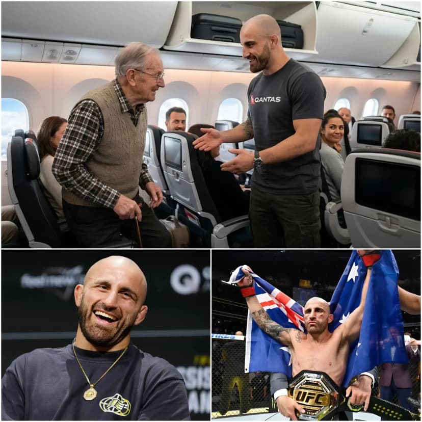 🚨 BREAKING NEWS: The sports world was rocked after reports surfaced that Alexander Volkanovski stunned passengers on a commercial flight with an incredible act of kindness, silently giving up his first-class seat to an elderly veteran right before takeoff — but the story didn’t stop there, as what Volkanovski did next, completely off-camera and without any desire for recognition, reportedly brought the entire cabin to tears and left the flight crew utterly speechless…