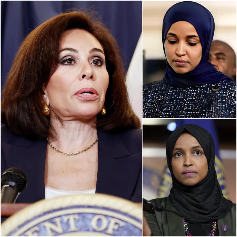 “I have one last file—and it will change everything.” Jeanine Pirro’s words silenced the Capitol Hill court for a split second. In what seemed like a routine hearing, she stepped to the podium with a cold demeanor, opening each document and reading the facts with chilling precision, alleging that Ilhan Omar’s public image was “a myth nurtured by deliberate silence.” Senators leaned in to watch, murmurs dying down as the television cameras zoomed in on Pirro’s unwavering gaze. The climax came when she pulled out a single file—presumably not included in her prepared speech. The final pages were read aloud in a suffocatingly heavy atmosphere. This was no longer a simple legal debate, but a moment that could shake Washington politics in a matter of minutes.
