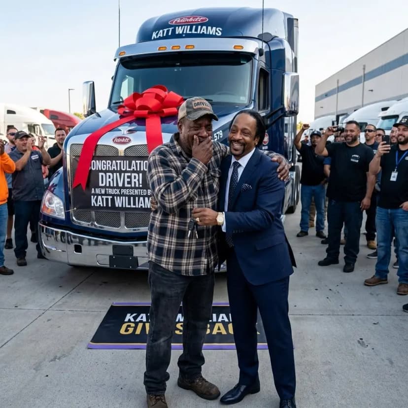 Katt Williams, renowned for his razor-sharp humor and compassionate heart, has deeply touched the community by gifting a brand-new truck to a truck driver in dire straits. This driver had lost everything in a devastating accident: overwhelming debts, no means to work, and a family left in despair. In an unexpected moment, Katt appeared, listened intently to the man’s tearful life story, and quietly handed over the keys to a state-of-the-art truck worth hundreds of thousands of dollars. The gesture not only restored the driver’s opportunity to earn a living but also reignited faith in human kindness. The story spread rapidly, proving that behind the image of a comedian lies a warm heart, ready to help those in need without seeking fanfare.