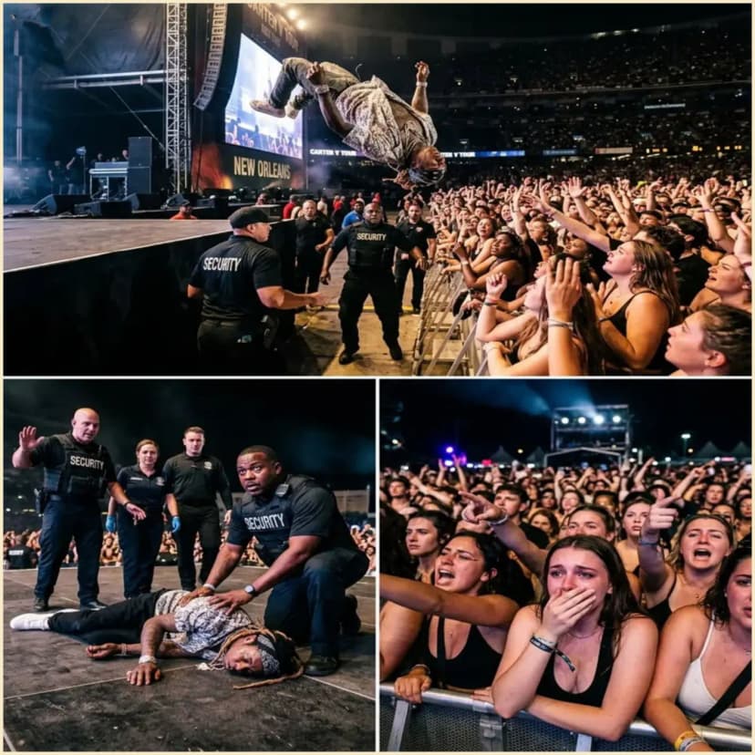 OMG, we just got some shocking news about Jay-Z! 😱 Reports are coming in that Jay-Z was rushed to the hospital after a terrifying incident during his performance.The details are still fuzzy, but it sounds like one of his signature high-energy moves went horribly wrong… They’re saying it’s a broken neck. Our hearts are with him right now. We’ll update you as soon as we know more – this is absolutely terrifying.