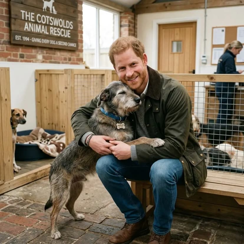 Prince Harry quietly stepped into a struggling animal shelter in his hometown area, with only 48 hours remaining before it was forced to close its doors, placing 27 animals at risk of euthanasia. After kneeling beside an elderly dog named Max and listening to their stories, he stated firmly: “All 27 deserve to live.” His subsequent actions not only rescued those 27 animals but also provided vital support to the entire shelter staff.