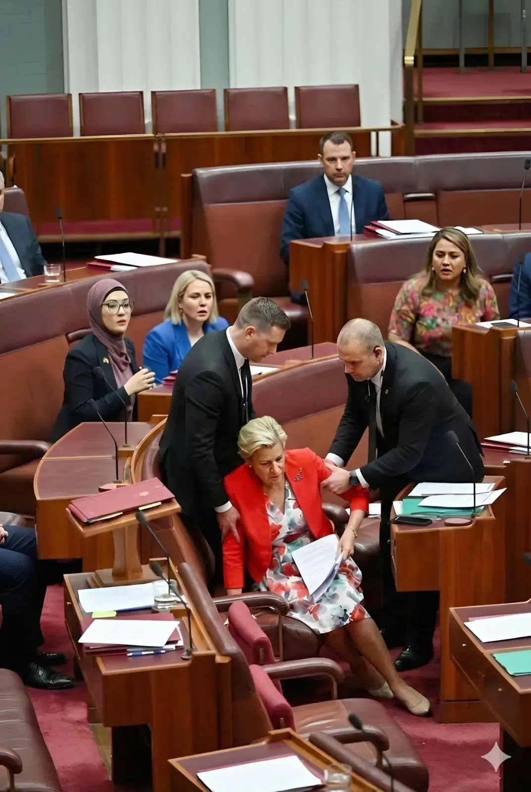 BREAKING: Katie Hopkins collapses mid-Parliamentary session – Nation holds its breath