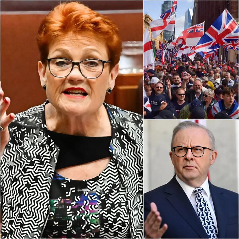 Pauline Hanson just lit the fuse again: “They can hide, they can smear, but they CAN’T silence the truth!” she roared from the Senate steps as thousands flooded the streets in a roaring “March for Australia” across Sydney, Melbourne and Brisbane.