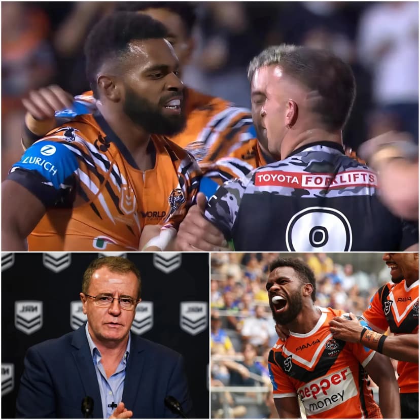 🚨 THE HARSHEST PENALTY IN NRL HISTORY: In the final minutes of the game at Leichhardt, Sunia Turuva of the Tigers and Tom Starling of the Raiders engaged in unacceptable behavior, violently assaulting and insulting the referees while out of control.