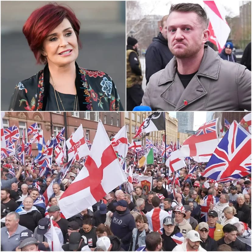 🚨 “BRITAIN RISES AND REUNITES”… AND THE BACKLASH BEGINS 🚨 Sharon Osbourne has been dropped by a homeless charity after backing Tommy Robinson’s “Unite the Kingdom” march — and her message is turning heads.