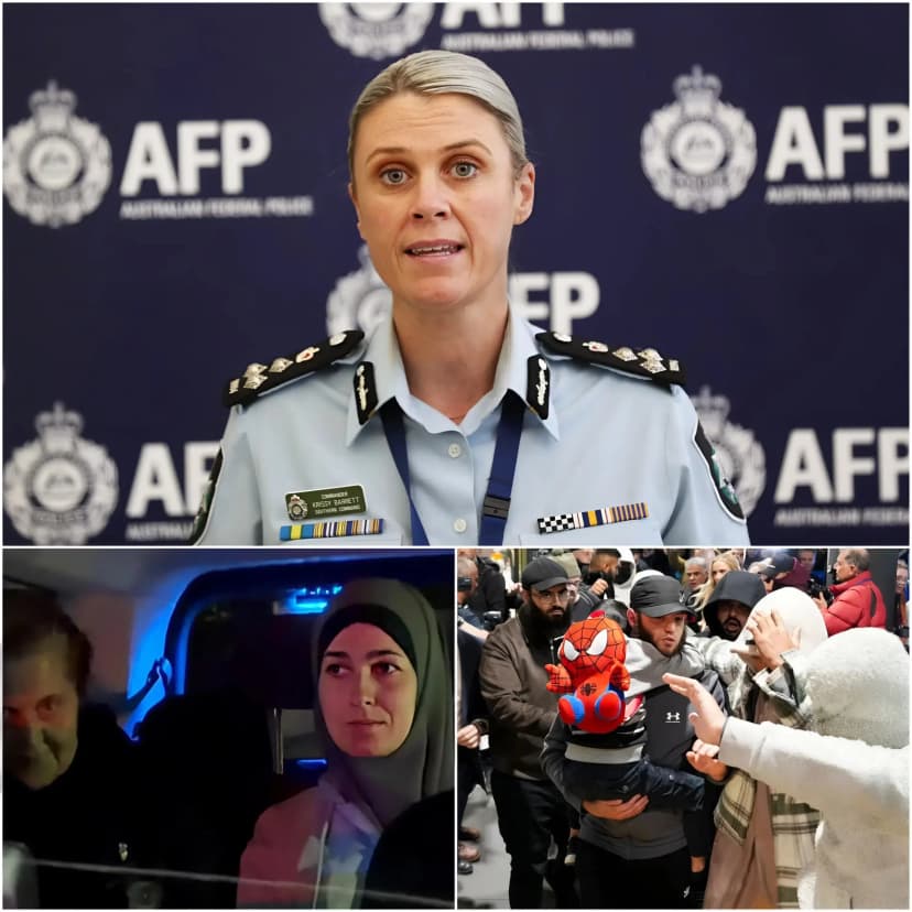 🚨 “AS A WOMAN, I OPPOSE THEM BEING ALLOWED TO RETURN TO THE PLACE THEY BETRAYED” — AFP Commissioner Krissy Barrett delivered a powerful public statement after the arrest of three ISIS brides at the airport.