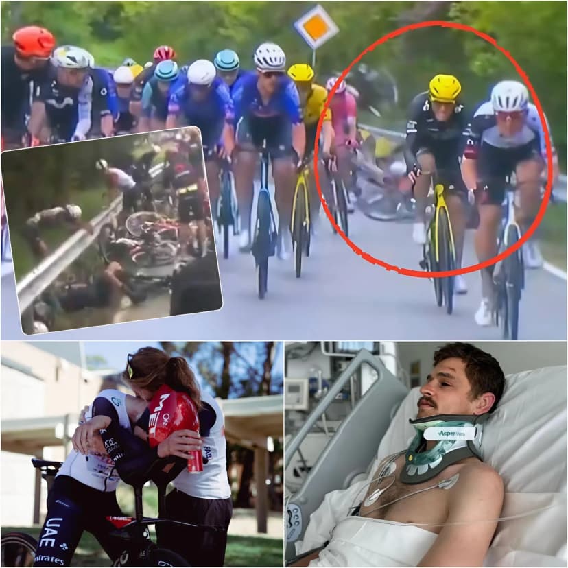 🚴 HEARTBREAKING NEWS: After a multi-vehicle collision 22-23km before the finish line, and more than 24 hours in hospital, Bre Vine, wife of 30-year-old cyclist Jay Vine, has shocked fans with a heartbreaking announcement about her husband’s current condition..