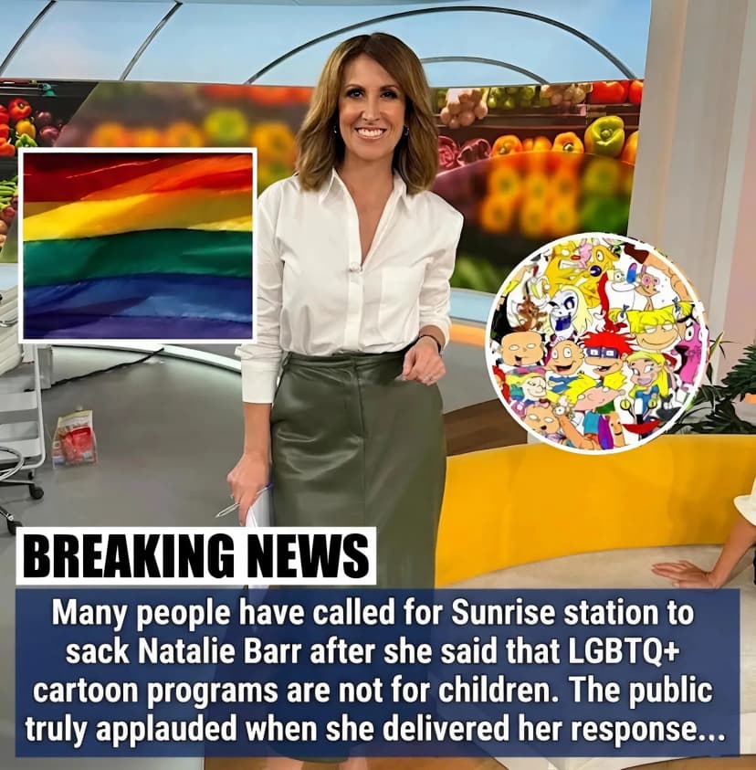 🚨 BREAKING NEWS :A fierce wave of backlash is surging after broadcaster Natalie Barr stated that children should not be exposed to cartoons with LGBTQ themes. She affirmed that raising children should focus on “traditional values” and that adults should only allow kids to experience their childhood in a pure and innocent way.